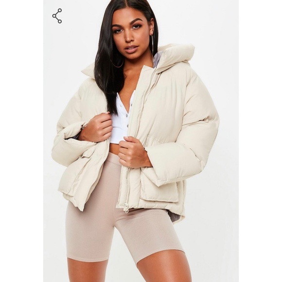 Missguided oversized hooded puffer jacket - Picture 3 of 4